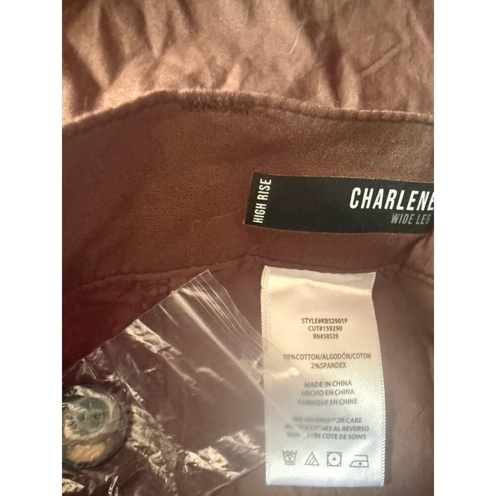 Kut From The Kloth Charlene Wide Leg High Rise Cotton Stretch Pants Size 14P NWT - Picture 5 of 6
